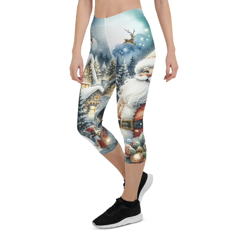 Year-End Clearance Santa's Cozy Cottage Capris