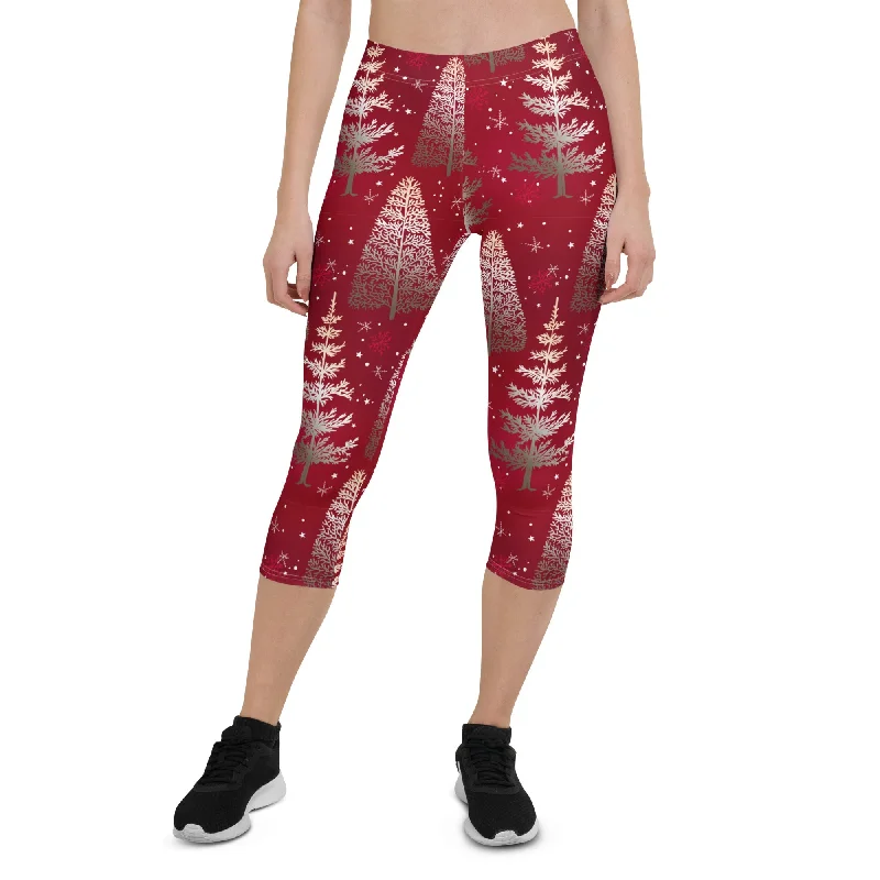 Stock Up and Save Silver Noel Pines Capris