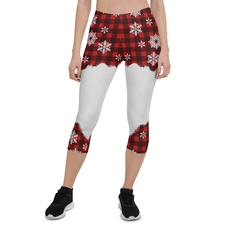 Best Seller Snowy Plaid Perfection Capris