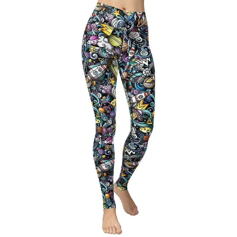 Extra Discounts Space Travel Yoga Leggings