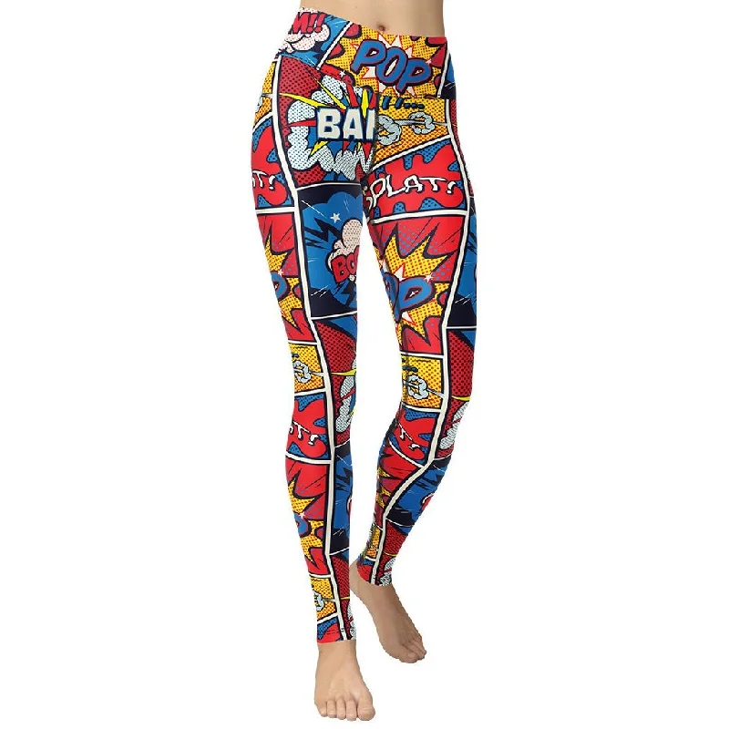 Price Meltdown Superhero Comics Yoga Leggings