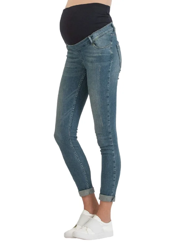 Super-Stretch Maternity Jeans with Medium Wash