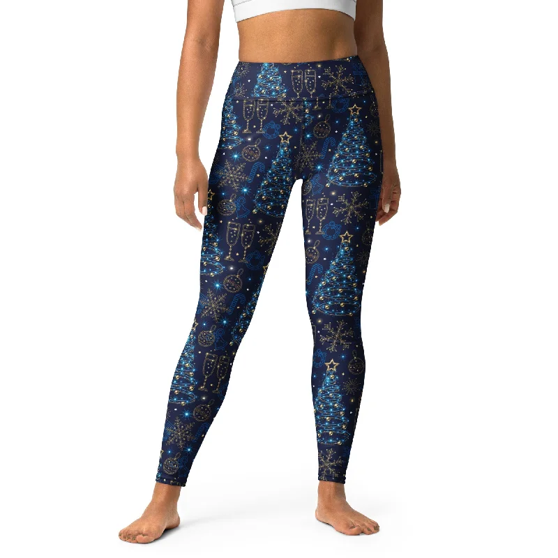 Twinkling Tinsel Dreams Yoga Leggings