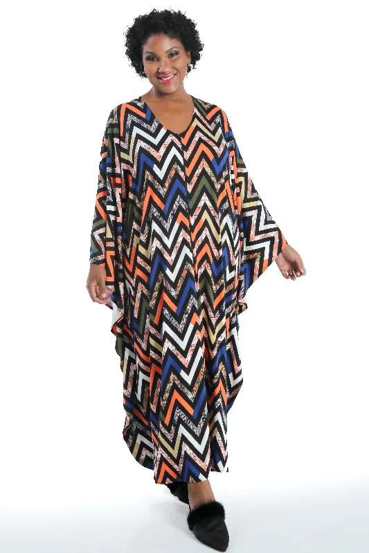 Vikki Vi Jersey Ziggy Zip Front Caftan