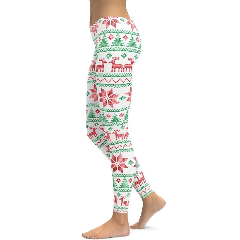 Clearance Event Vintage Knit Print Leggings