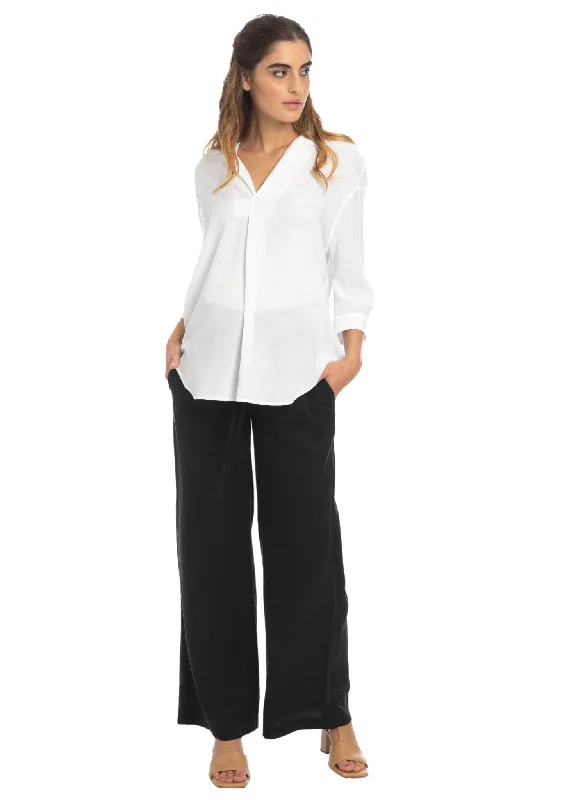 Warren Maternity Trouser in Soft Tencel - Black