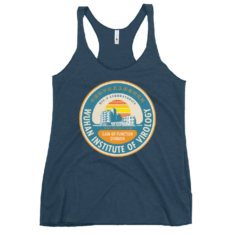 Wuhan Institute of Virology Parody Women's Racerback Tank