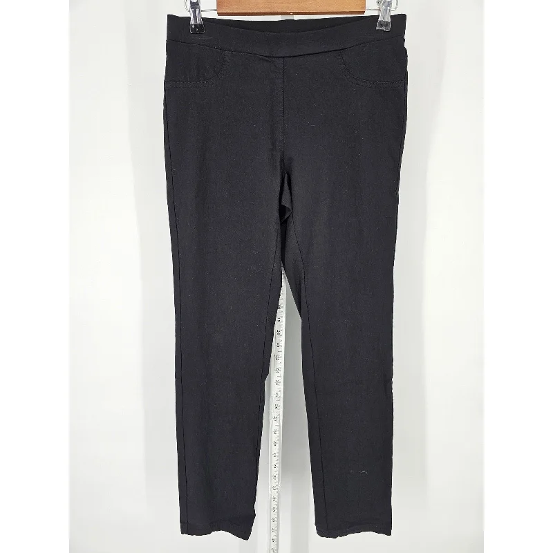 Super Sale Alfani Womens Sz 4 Pull On Slim Leg Dress Pants Solid Black