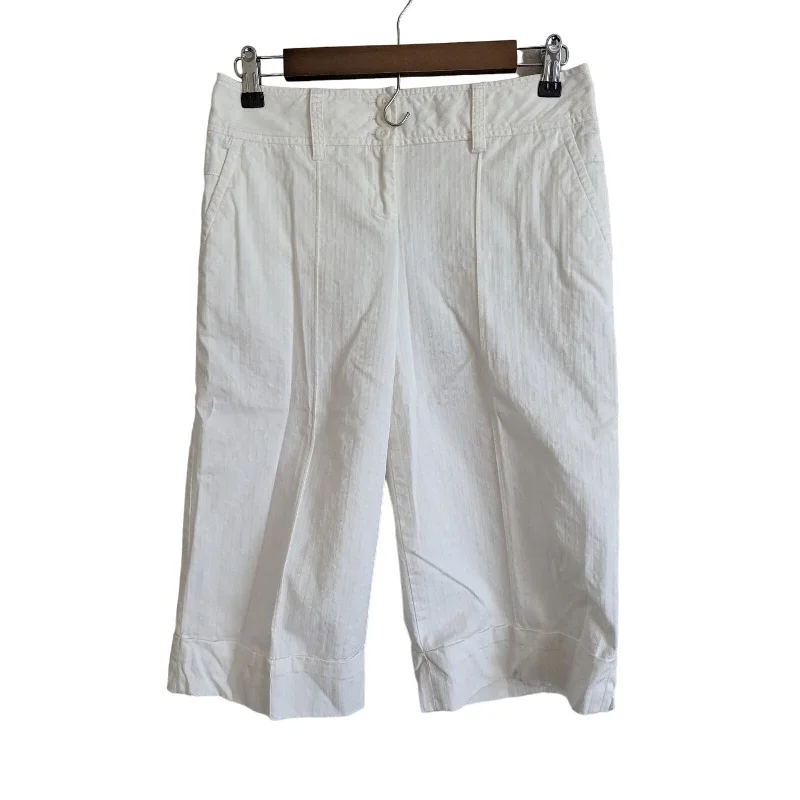 Act Fast Ann Taylor LOFT Womens Sz 2 ANN Wide Leg Cropped Pants White