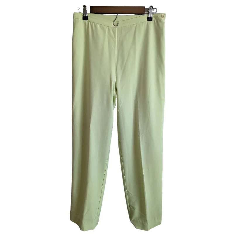 Best Deals Bob Mackie Wearable Art Womens Sz 6 Straight Leg Pants Pastel Lime Green