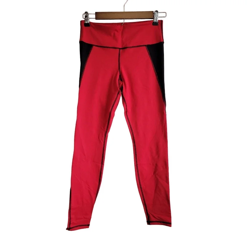 Instant Discount Cam Bro Cambro Womens Sz M Athletic Leggings Bright Red and Black