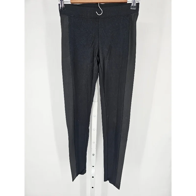 Take Advantage Express Womens Sz XS Pull On Leggings Black Faux Leather Trim