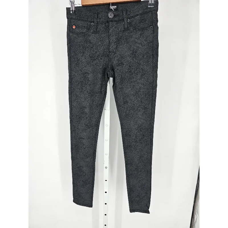 Savings Galore Hudson Jeans Womens Sz 26 Nico Midrise Super Skinny Black Pants Faux Leather
