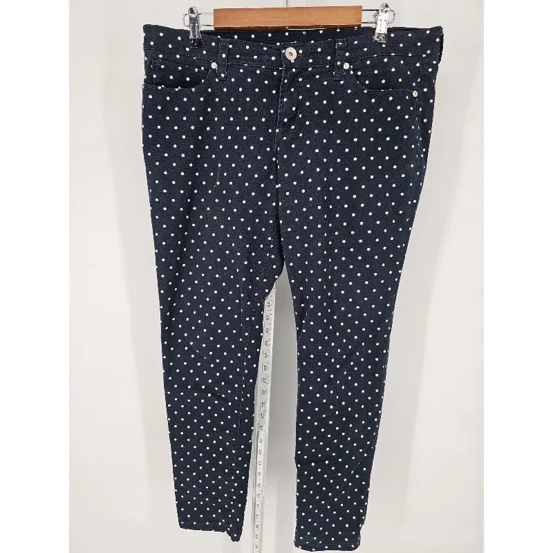 Value Deals JCP JcPenney Womens Sz 14 (32) Skinny Jeans Black White Polka Dot