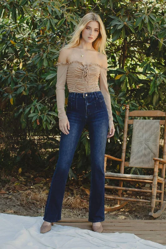 Huge Discounts KanCan High Rise Boot Cut Dark Wash Jeans The "Phoebe"