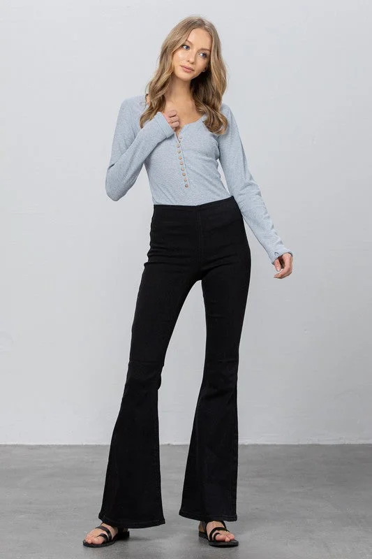 Overstock MID-RISE BANDED WIDER FLARE JEANS