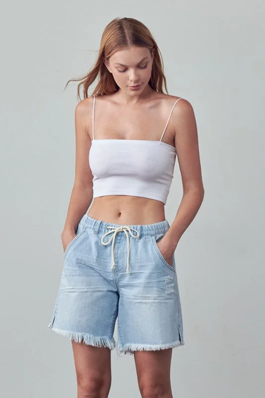 Price Rollback MID-RISE SLOUCH SHORTS