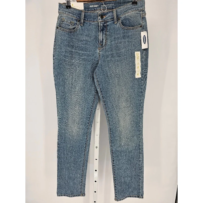 Super Bargain Old Navy Womens Sz 4 Mid Rise Curvy Straight Blue Jeans Medium Wash NEW
