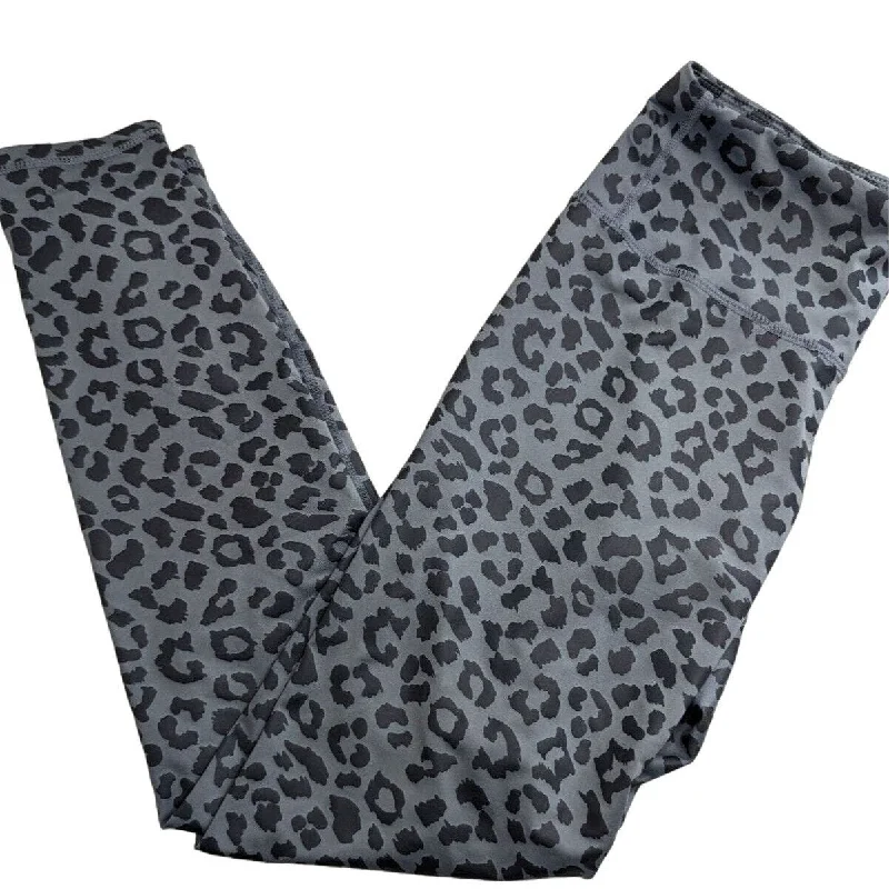 New Markdowns Rae Mode Womens Sz M compression Athletic Leggings Leopard Print Blue