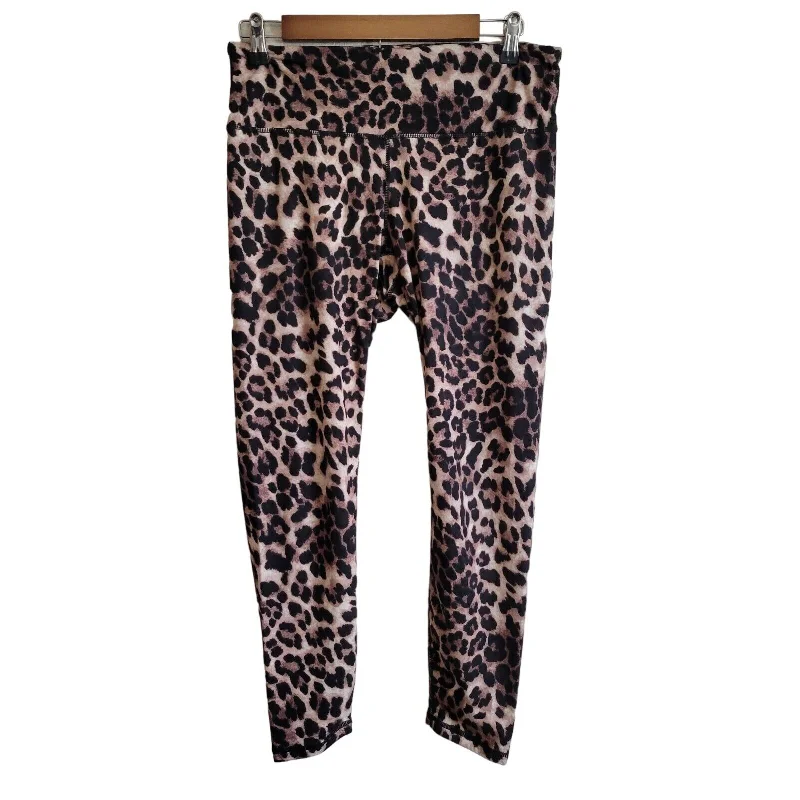 Huge Discounts Rae Mode Womens Sz M Leopard Print Athletic Leggings Cheetah Animal