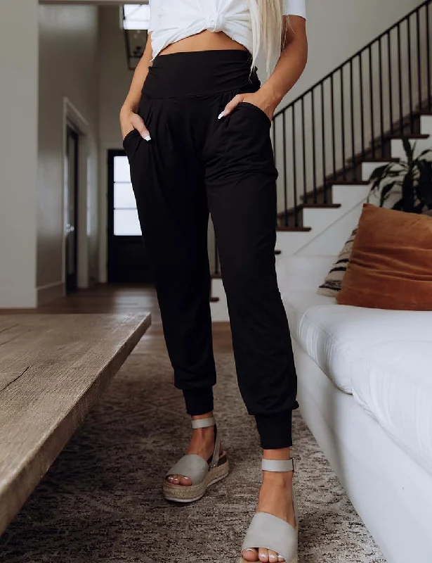Big Savings SA Exclusive Black Harem Pocket Pants