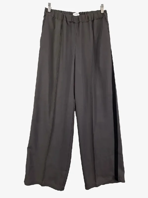 Time-Limited Offer Serena Bute Steel Grey Stripe Wide Leg Pants Size M