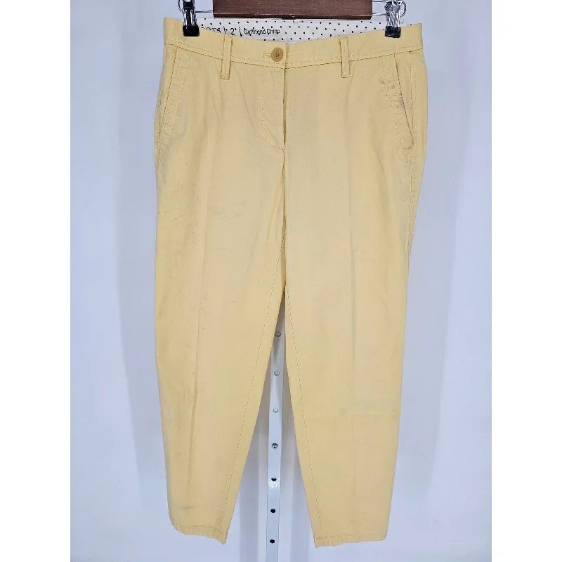 Final Markdown Talbots Womens Sz 2 Girlfriend Chino Dress Pants Butter Yellow Cotton Blend