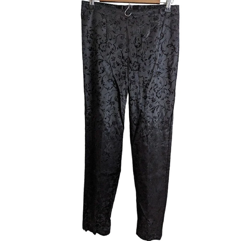 Special Savings Vintage Y2K Cache Womens Sz 8 Slim Leg Black Velvet and Satin Pants