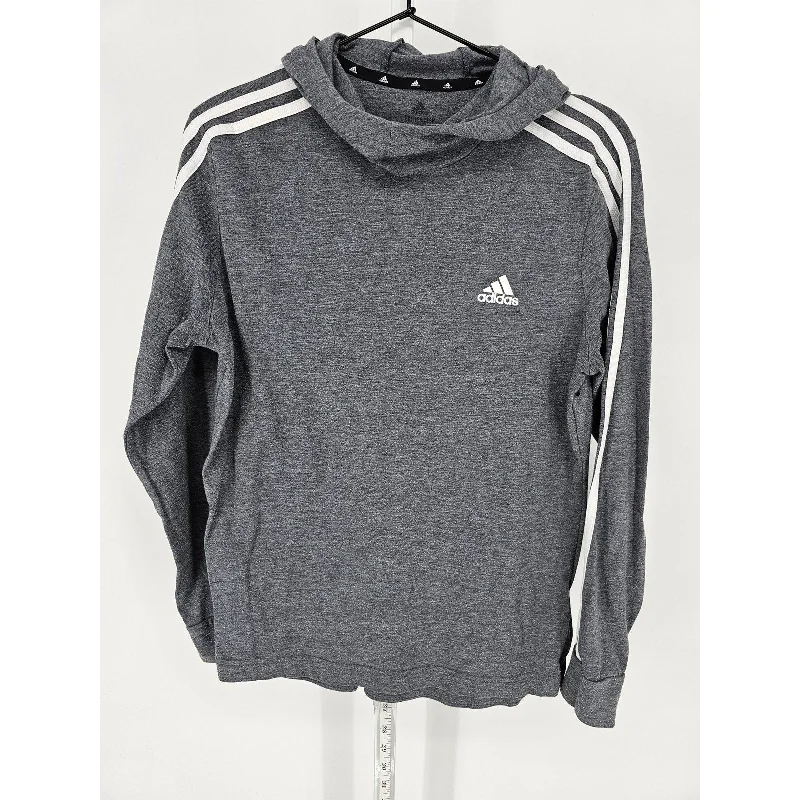 Online Only Adidas Womens Sz L Primegreen Light Weight Hoodie Sweatshirt Gray White