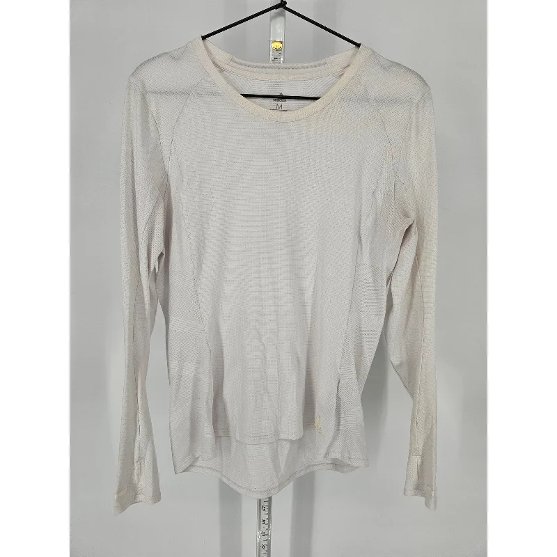 Reduced Prices Adidas Womens Sz M Long Sleeve Runnings Shirt White Climacool Fitted