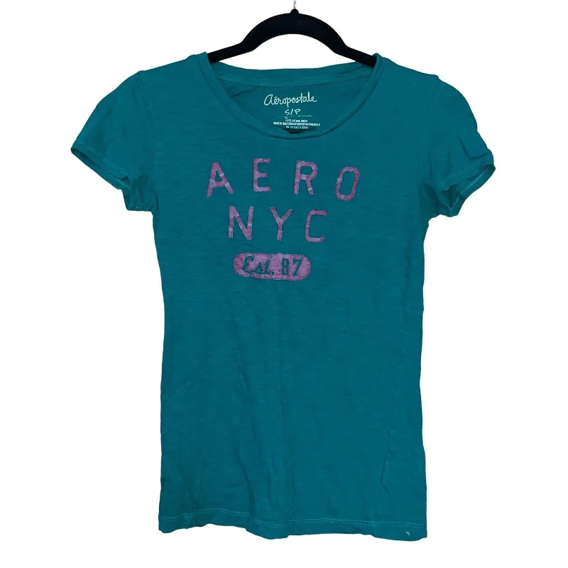 Time-Limited Offer Aeropostale Womens Sz S Short Sleeve T Shirt NYC Graphic Cotton Blue