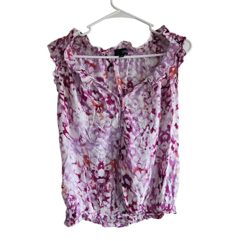 Discount Days ANA A New Approach Womens Sz S Pink and Purple Floral Blouse