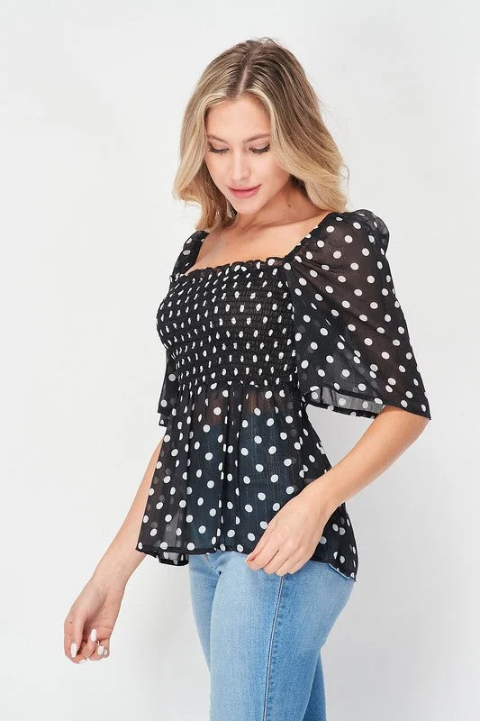 Bargain Prices The Anicoletta's Polka-Dots Blouse