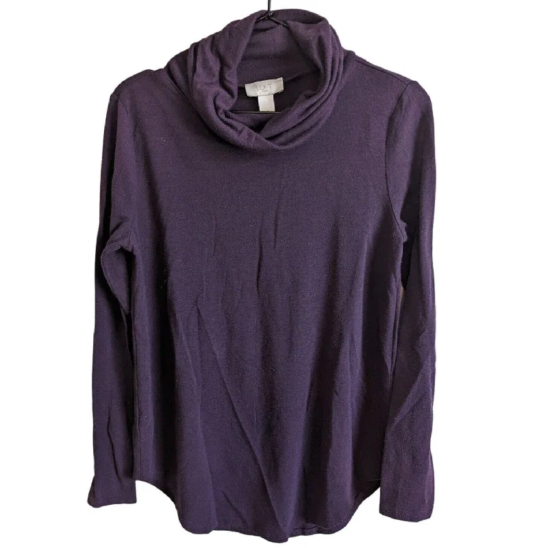 Weekend Flash Sale Ann Taylor Loft womens Sz S Dark Purple Lightweight Turtleneck Top Long Sleeve Weekend Flash Sale Ann Taylor Loft womens Sz S Dark Purple Lightweight Turtleneck Top Long Sleeve