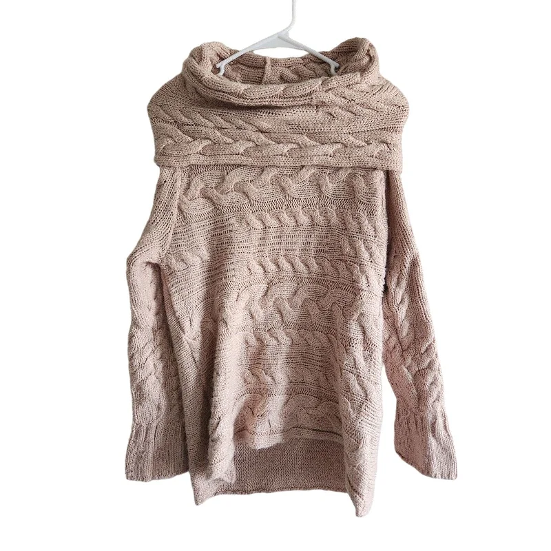 Crazy Savings Apt 9 Womens Sz M Cowl Neck Thick Knit Sweater Tan Beige
