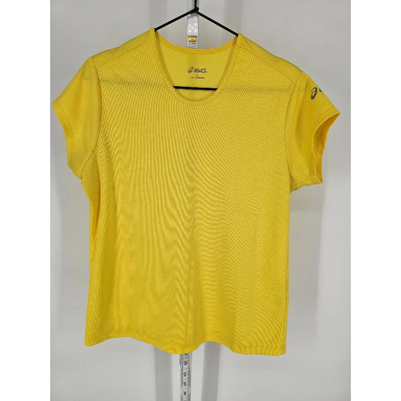 New Markdowns Asics Womens Sz L Loose Fit Short Sleeve T Shirt Bright Yellow Athletic