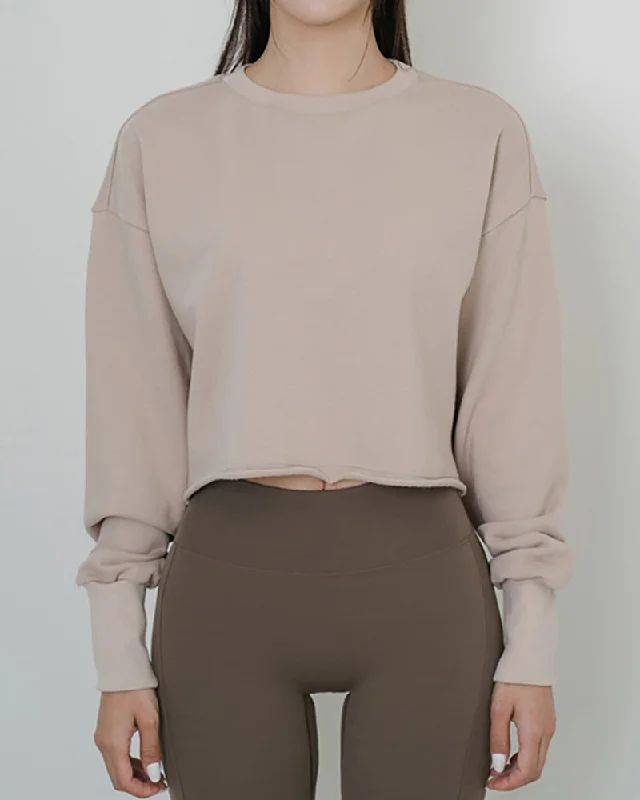 Extra Savings Autumn Winter Long Sleeve Outside Solid Color Fitness Fashion T-shirt White Apricot Pink Gray One Size