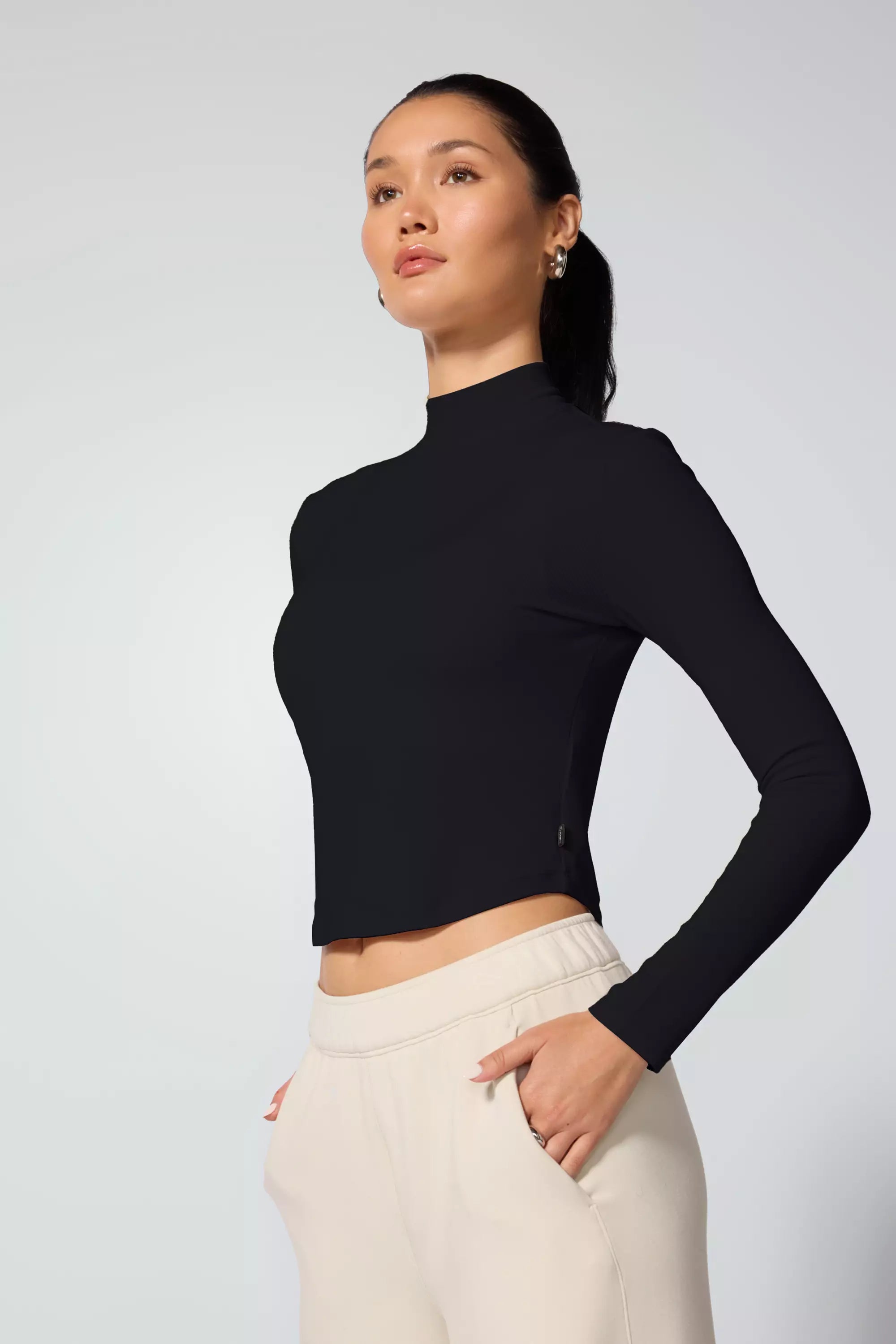 Year-End Sale Baby Rib Long Sleeve - Black