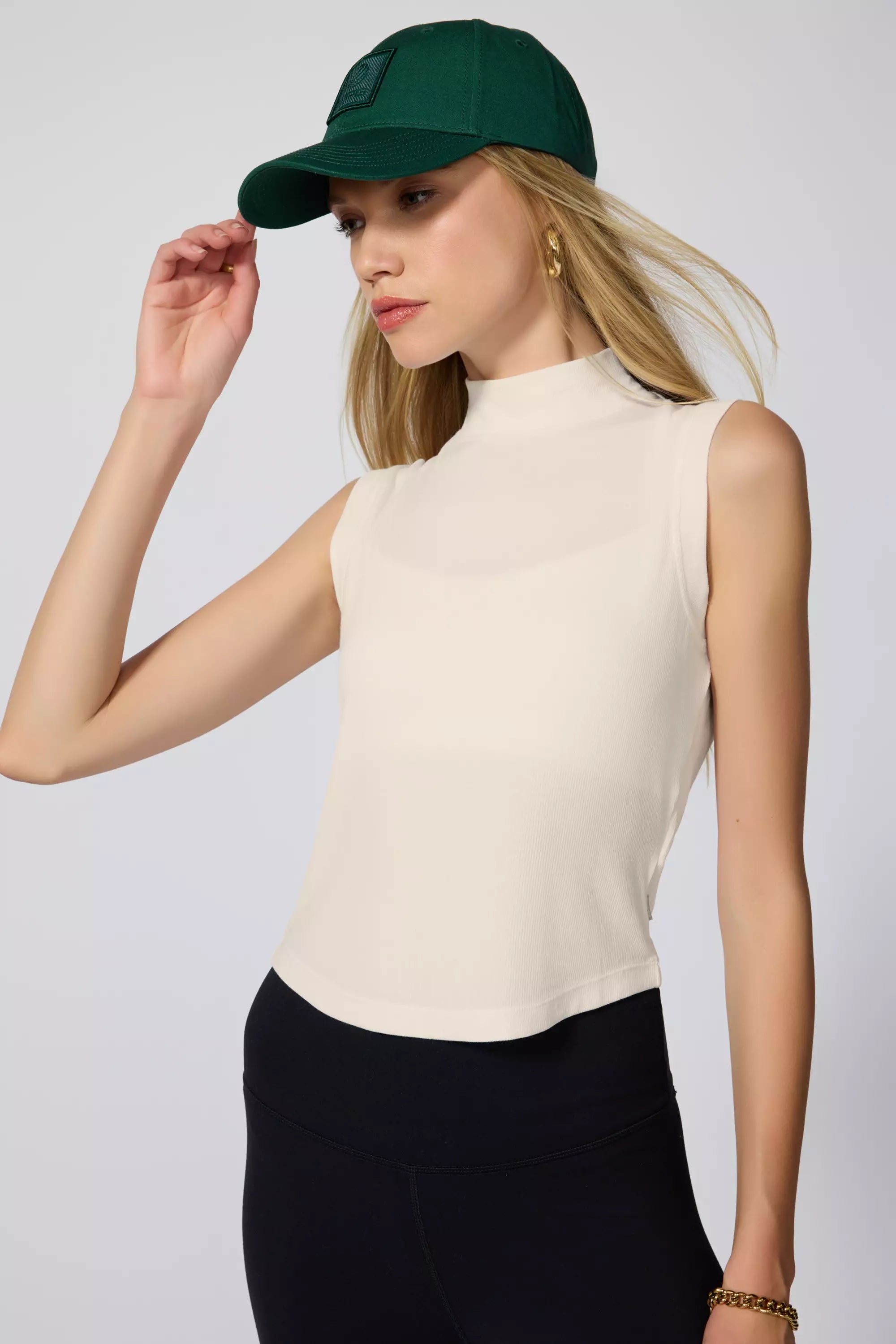 Limited Stock Baby Rib Slim Fit Tank - Stone