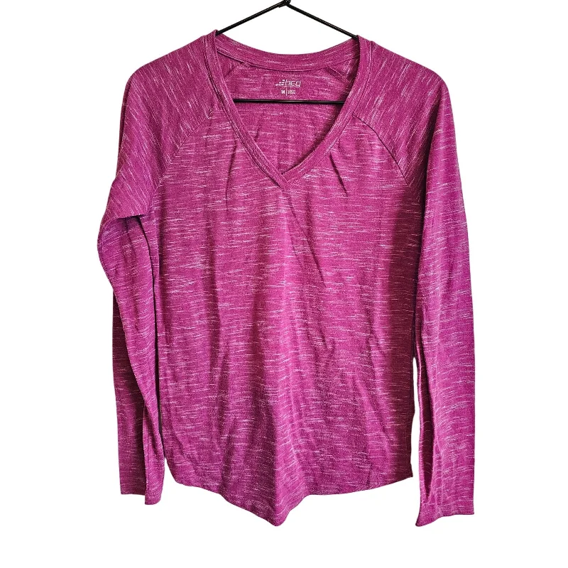Exclusive Online Offer BCG Womens Sz M Long Sleeve V Neck Athletic T Shirt Dark Heather Pink