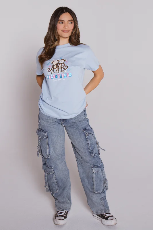Limited Time Discount Best Friends - Bobby Jack Boyfriend T-Shirt -Blue