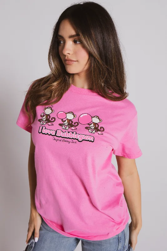 Mega Deal Bubblegum - Bobby Jack Boyfriend T-Shirt -Pink