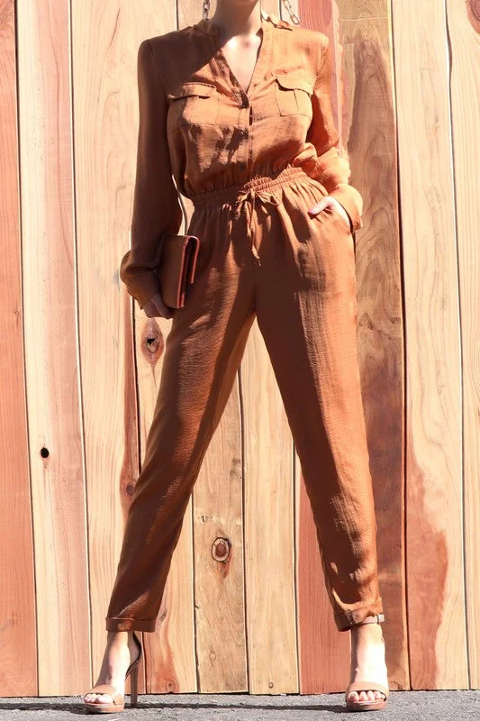 Unbeatable Prices The Button Up Jumpsuit with Pocket