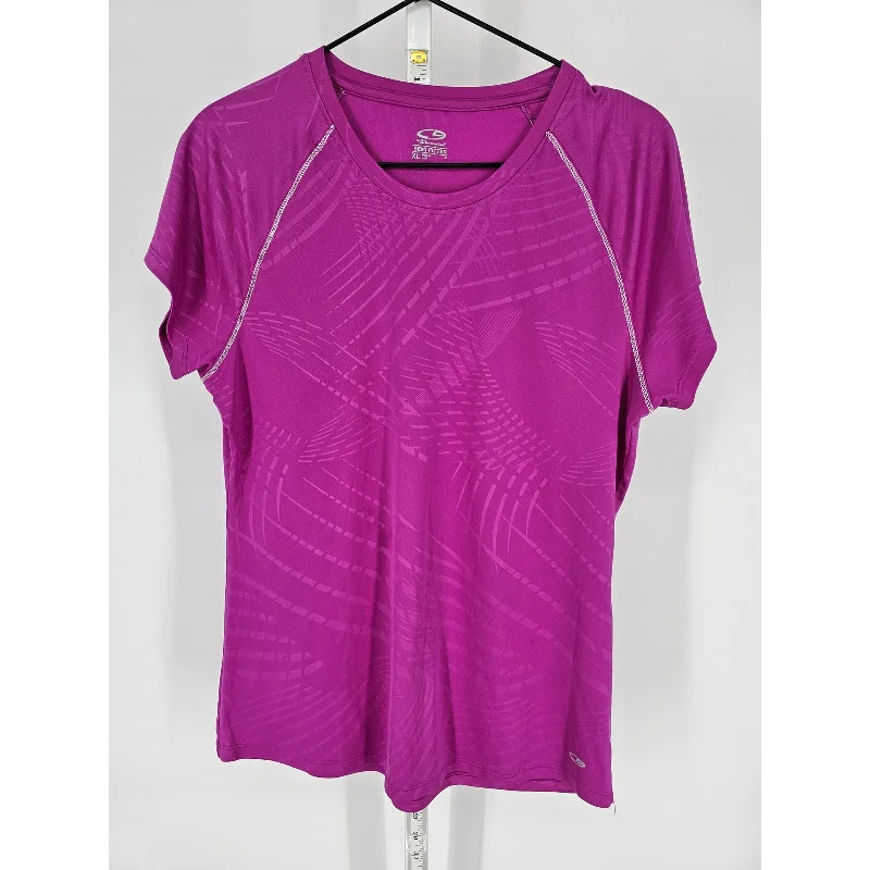 Online Only C9 by Champion Womens Sz XL Semi Fitted Short Sleeve Athletic Shirt Purple