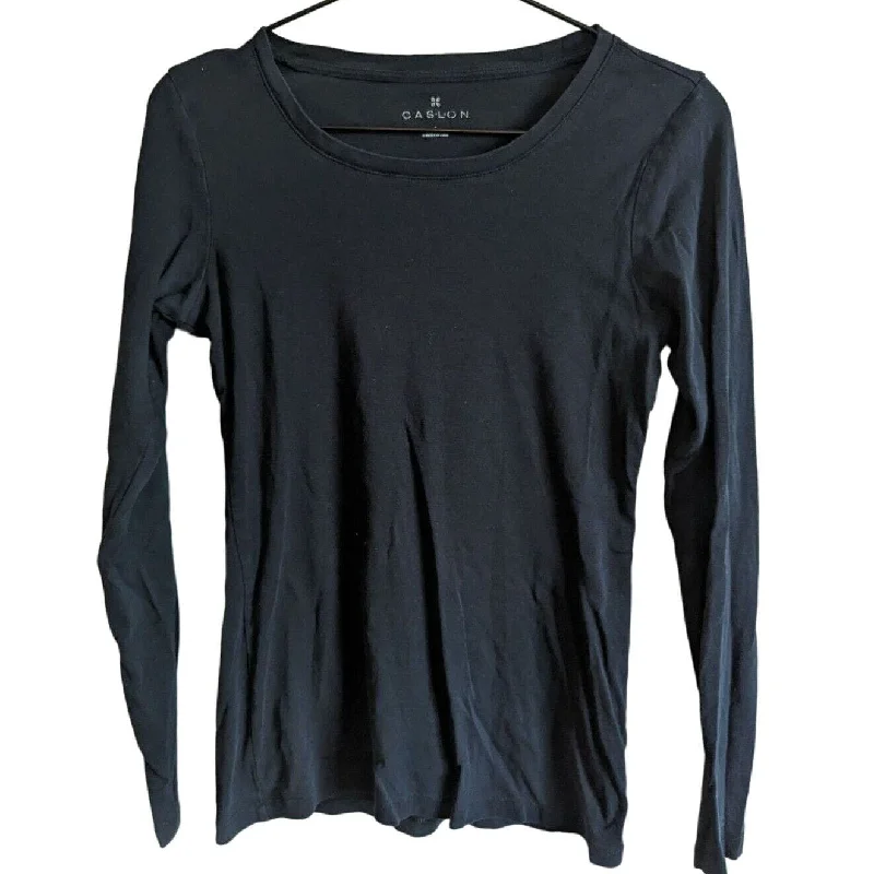 Inventory Reduction Casalon Womens Sz S Long Sleeve T Shirt Solid Black