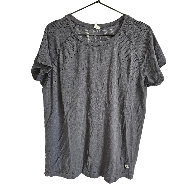 Unbeatable Prices Champion Womens Sz XL Short Sleeve Athletic T Shirt Black Lasercut