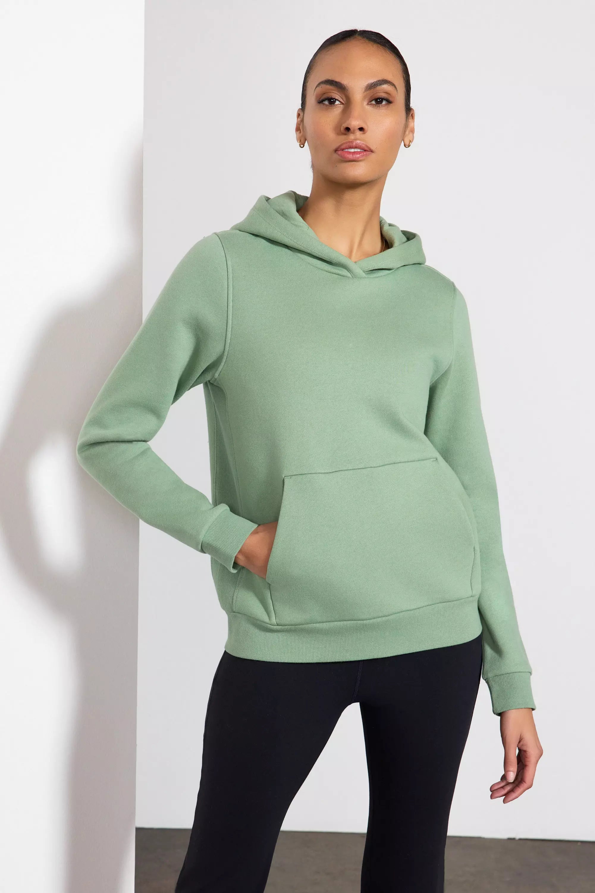New Arrival Comfort Fleece Pullover Hoodie - Hedge Green