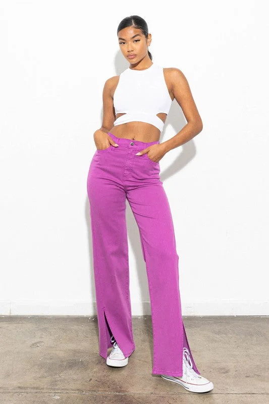 Bargain Bin Vibrant High-Rise Wide Jeans