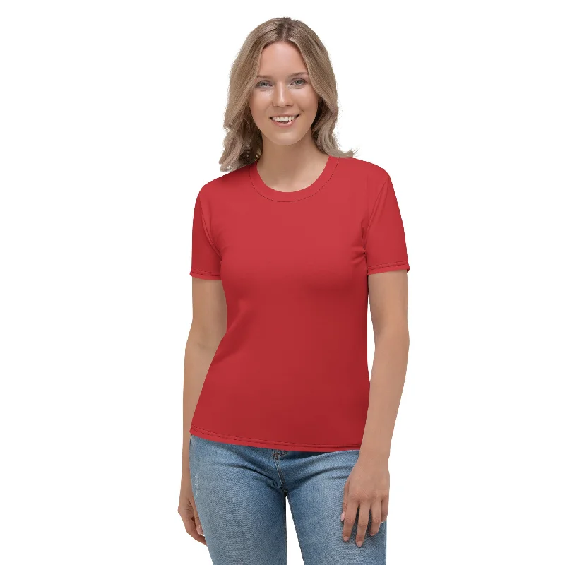 Huge Discounts Crimson Red T-shirt