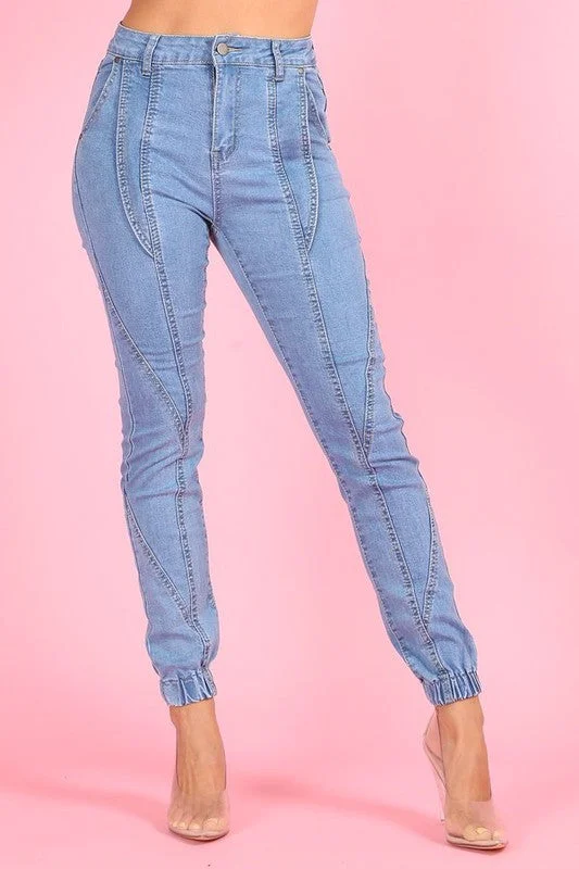 Price Slash Light Denim High Waisted Jeans
